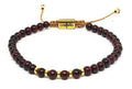 Hand Made Bracelet 925' Gold Plated, Garnet stone 4mm | Castello Jewels