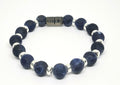 Hand Made Bracelet Castello Silver 925 Classic Sodalite stone 10mm | Castello Jewels