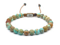 Gemstone Bracelet JasperTurquoise stone 6mm | Castello Jewels