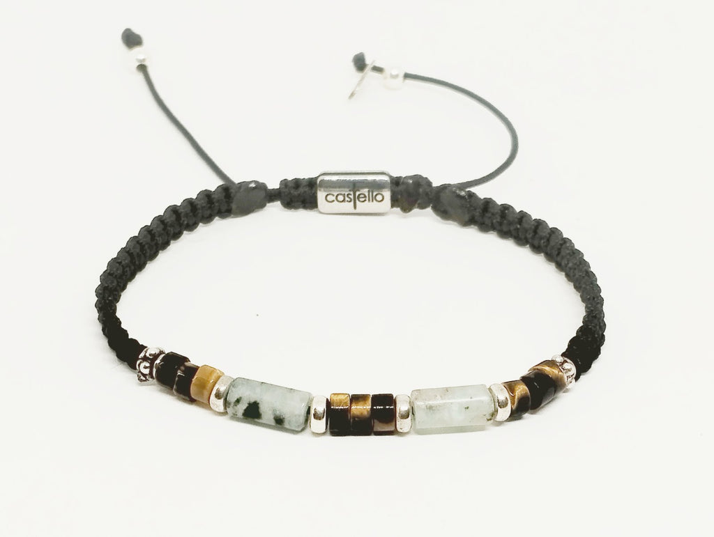 Silver 925 Bracelet Kiwi Tube stone 4mm | Castello Jewels