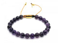 Hand Made Bracelet Amethystos stone 8mm | Castello Jewels
