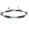 Lava & African Turquoise Bracelet, Handmade, 4mm | Castello Jewels