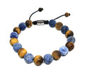 Hand Made Bracelet Sodalite, Tiger Eye stone 10mm | Castello Jewels