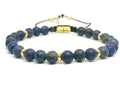 Silver 925, Gold plated, Bracelet Minimal, Lapis Lazuli 6mm stone | Castello Jewels