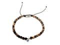 Hand Made Bracelet Evil Eye 925, Tiger Eye stone 4mm | Castello Jewels