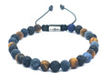 Hand Made Bracelet Lava, Sodalite, Tiger Eye Mat stone 6mm | Castello Jewels