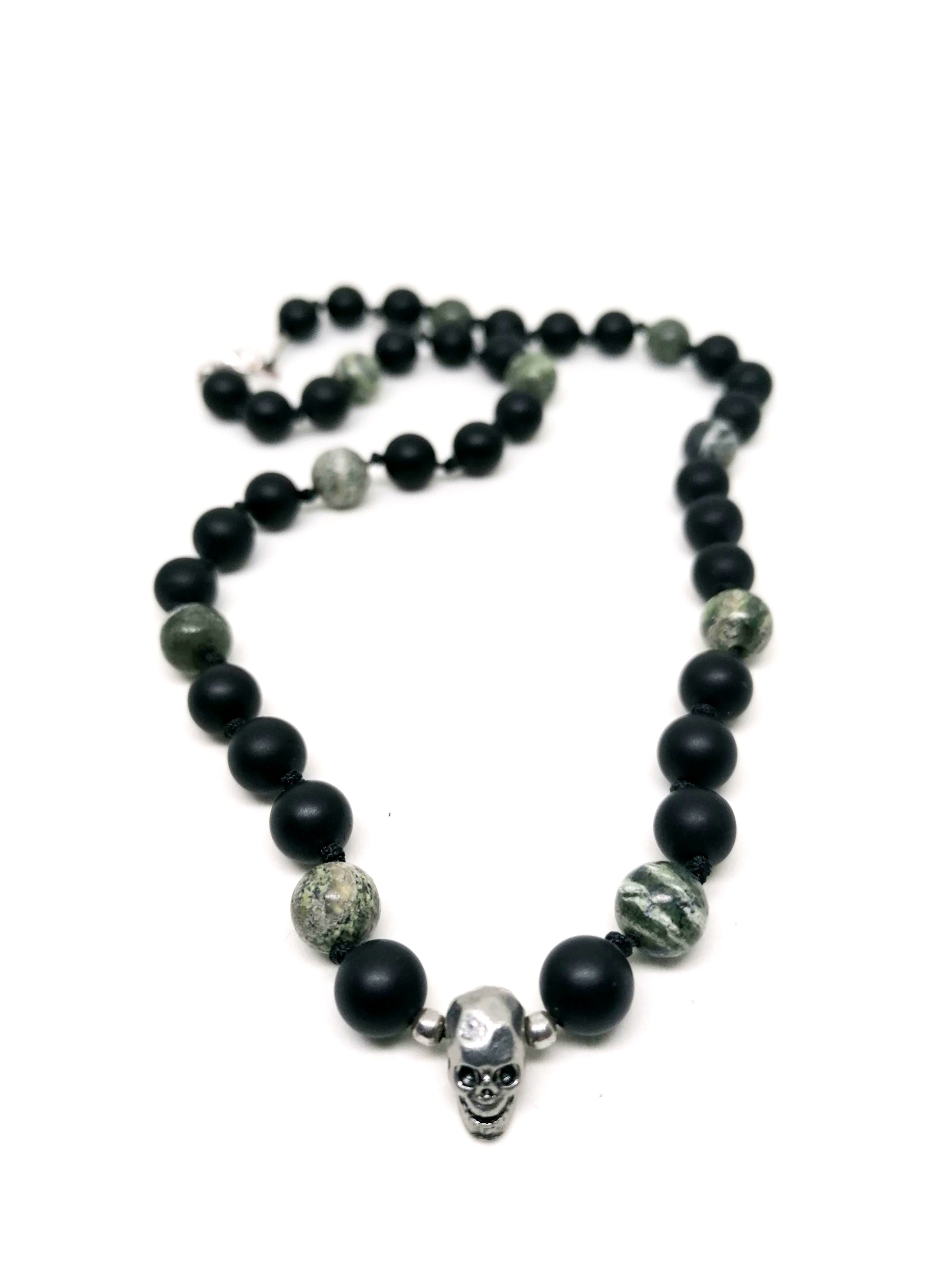 Necklace Skull, Onyx stone | Castello Jewels