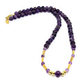 Hand Made Necklace SILVER 925 Gold Plated Amethystos Stone 6mm | Castello Jewels