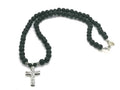 925 silver Beaded Necklace, Lava stone of 6mm | Castello Jewels
