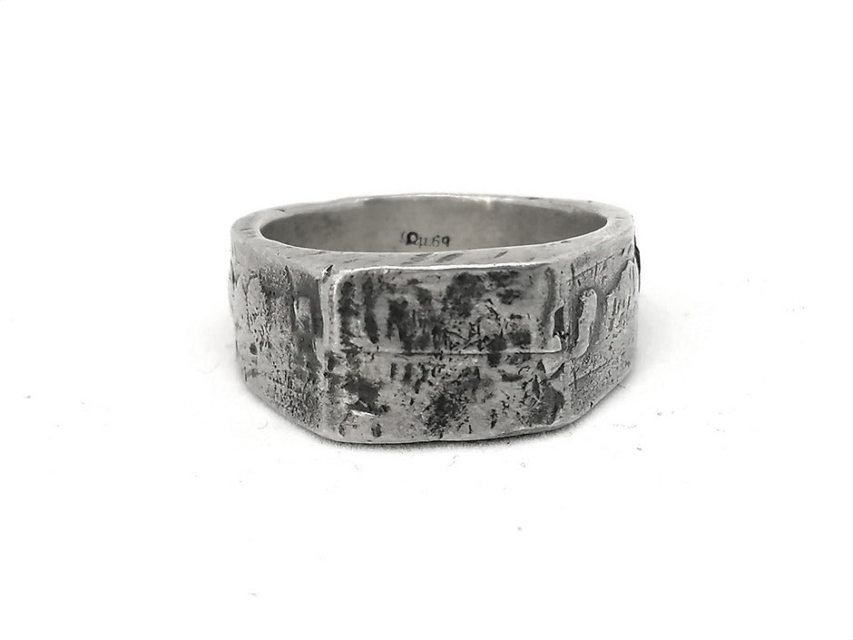 Mens Silver Ring Old Look | Castello Jewels