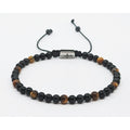 Polished Onyx & Tiger's Eye Bracelet, 4mm | Castello Jewels