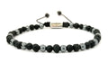 Bracelet with Onyx, Lava and Hematite stones of 4mm. | Castello Jewels