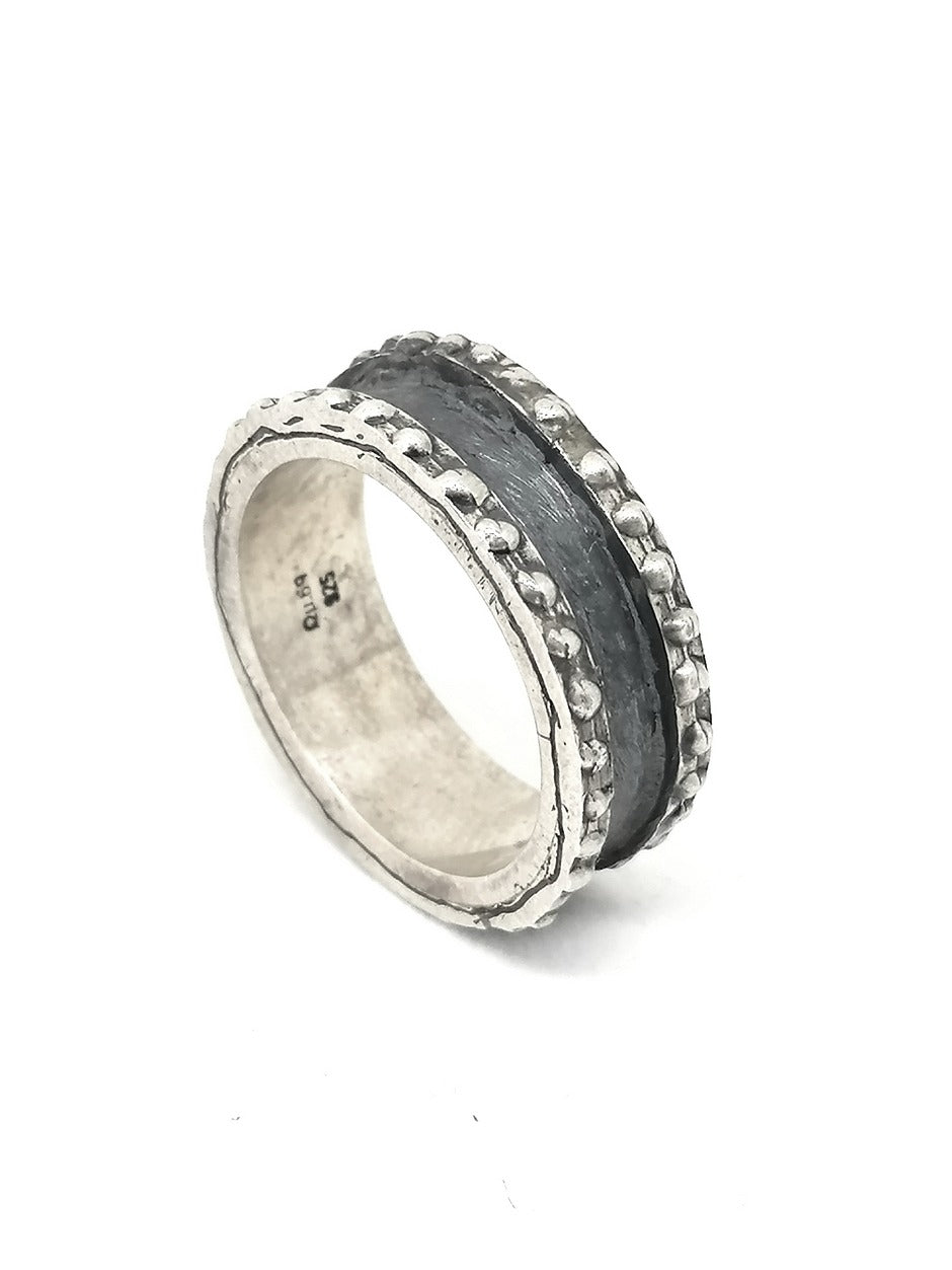 Mens Silver Ring Mythology — view 2 | Castello Jewels