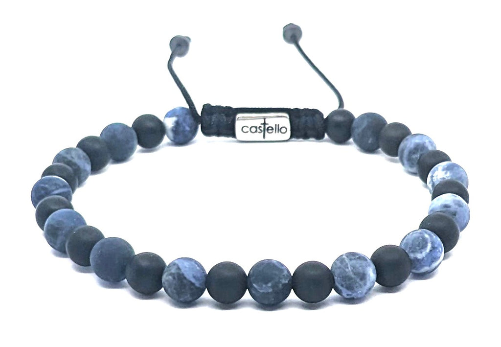 Gemstone Bracelet Sodalite, Onyx stone 6mm | Castello Jewels