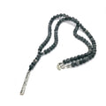 Labradorite Beaded Necklace, Line Pendant, 6mm | Castello Jewels