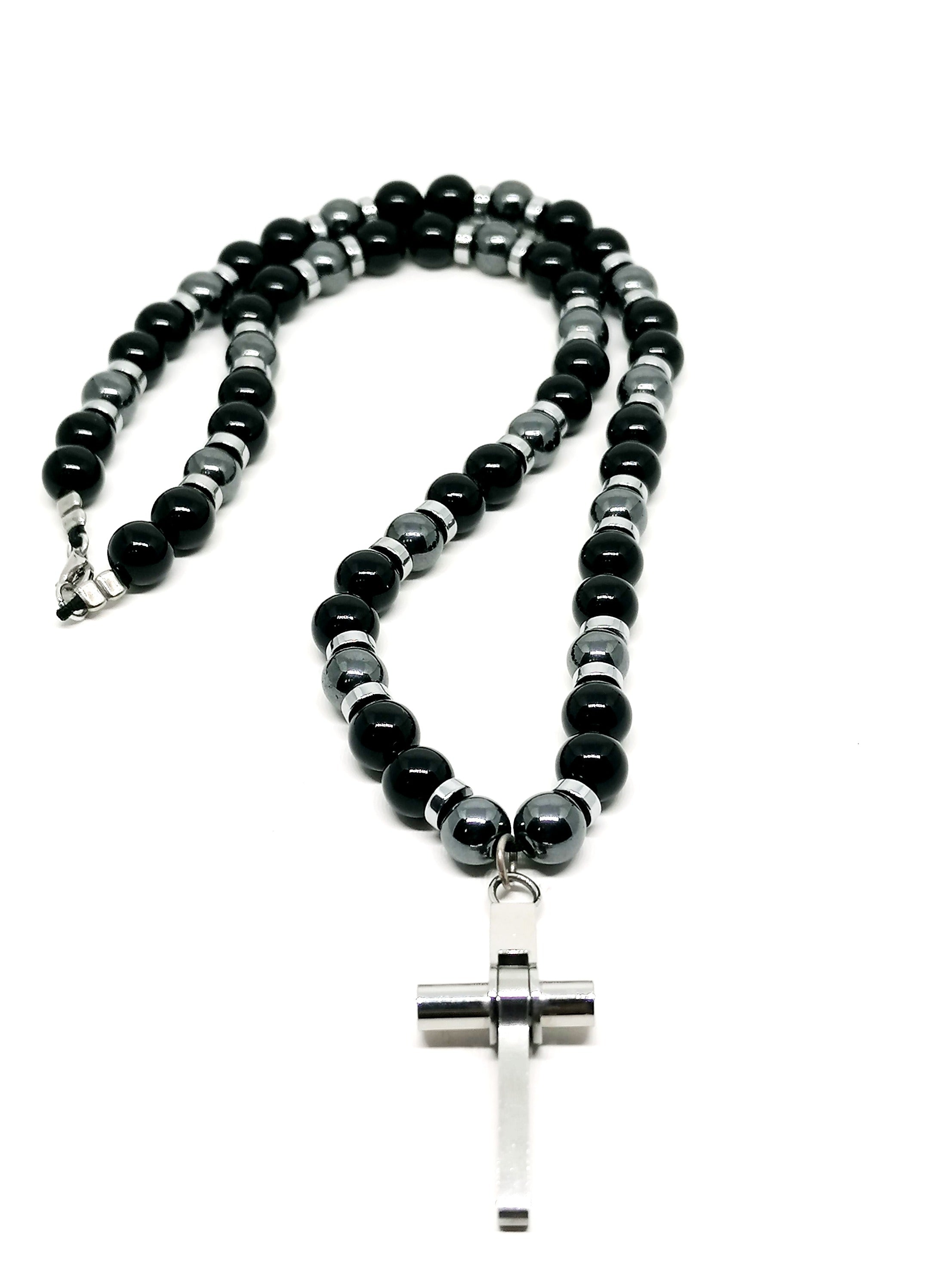 Necklace Cross, Stainless Steel — view 3 | Castello Jewels