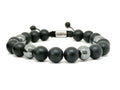 Bracelet Onyx Mat, Hematite, 10mm stone | Castello Jewels