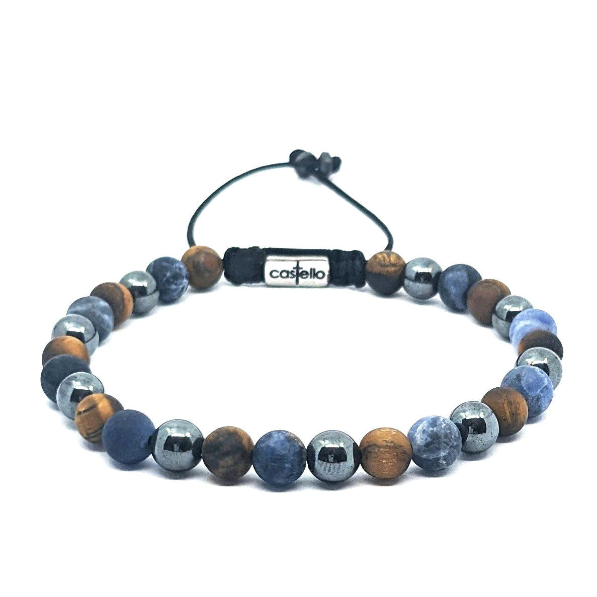 Tiger's Eye, Sodalite & Hematite Bracelet, 6mm | Castello Jewels