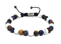 Hand Made Bracelet Castello Sodalite, Howlite, Tiger Eye Mat stone 6mm | Castello Jewels