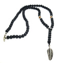 Hand Made Beaded Rosario Silver 925', Lava stone of 6mm | Castello Jewels