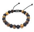 Hand Made Bracelet, Onyx Mat, Tiger Eye Mat 8mm stone | Castello Jewels