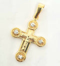 925 silver Gold Plated Cross pendant 1.70gr | Castello Jewels