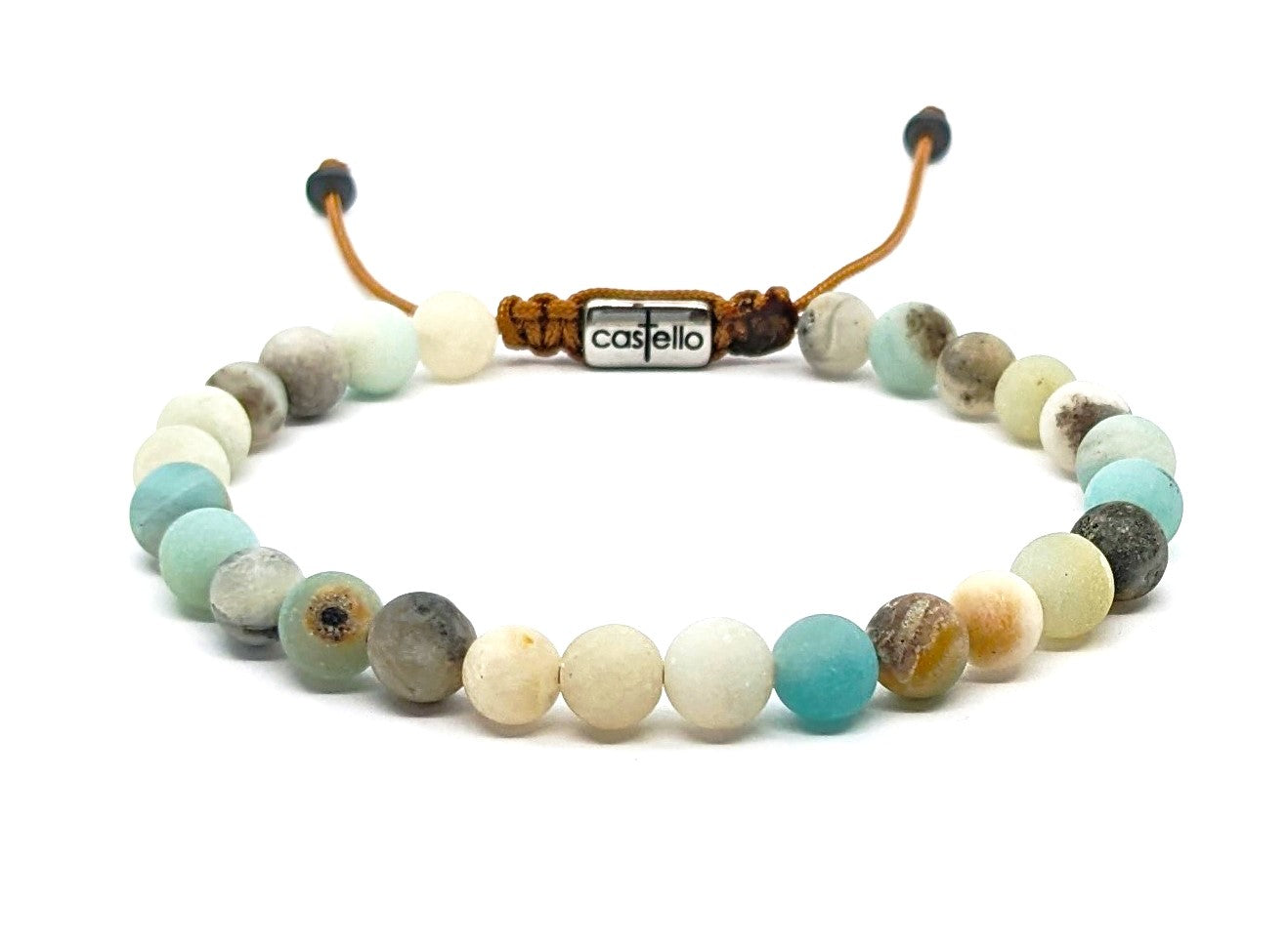 Gemstone Bracelet Amazonite stone 6mm | Castello Jewels