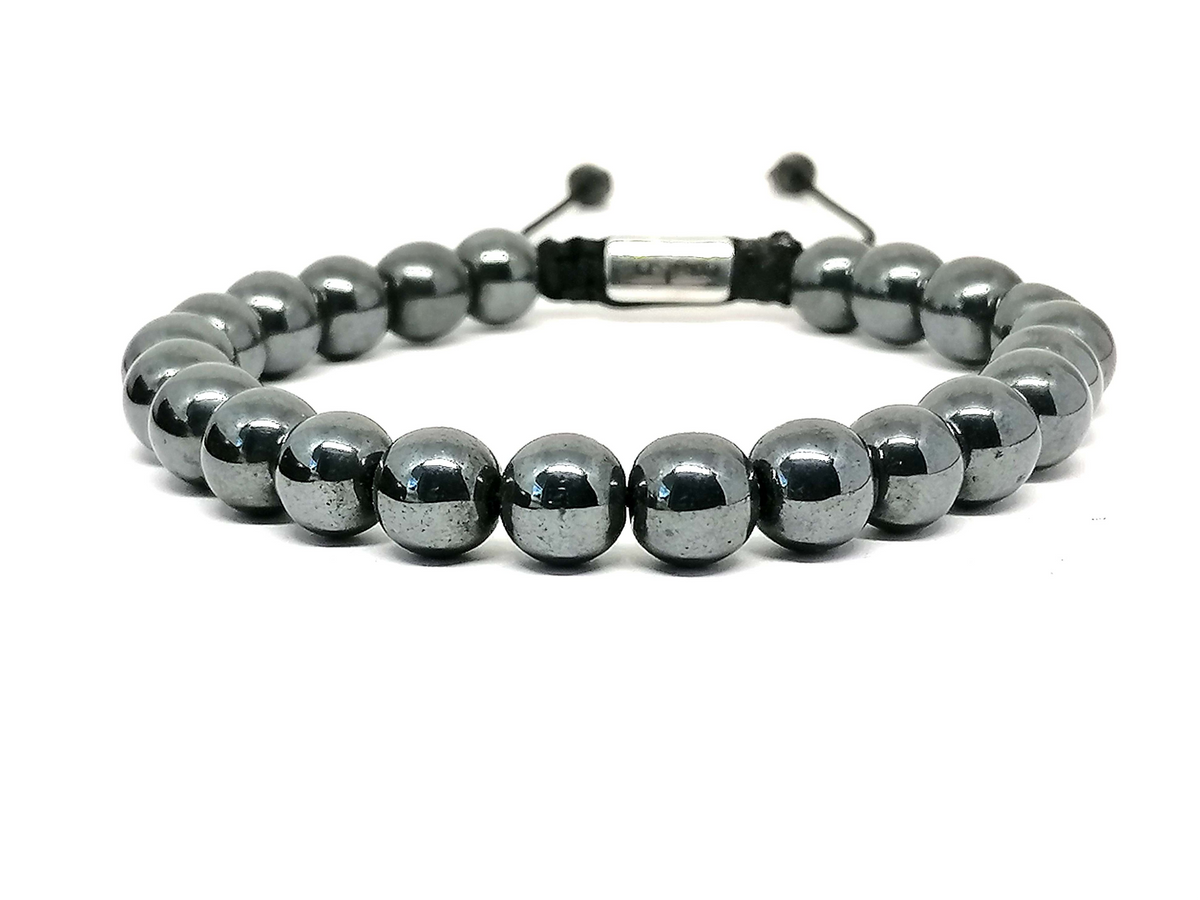 Hematite Beaded Bracelet, 8mm | Castello Jewels