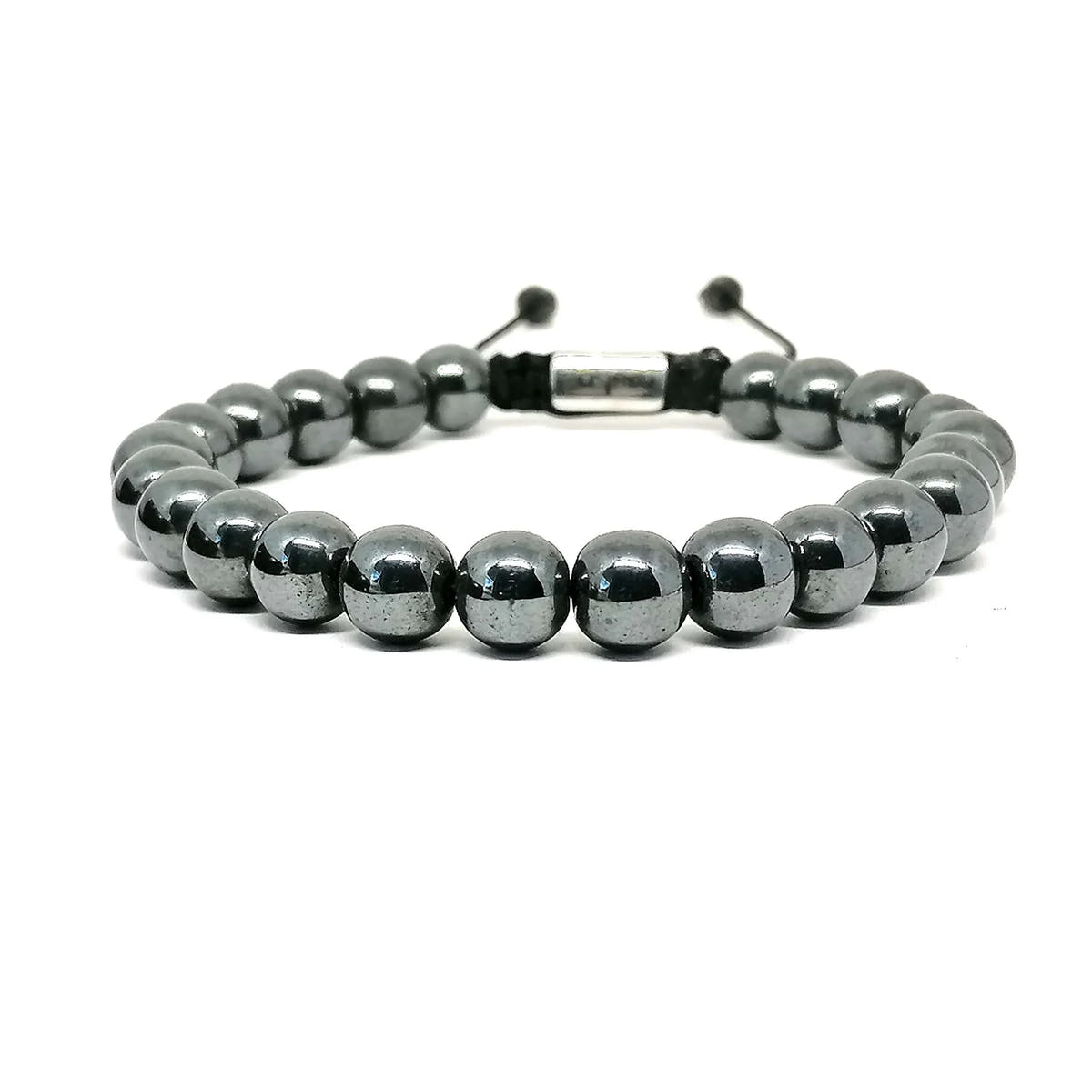 Hematite Beaded Bracelet, Water-Resistant, 8mm | Castello Jewels