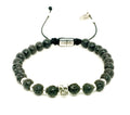 Bracelet 925 Silver, Lava stone 6mm | Castello Jewels