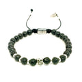 Lava Stone Bracelet, Sterling Silver, 6mm | Castello Jewels