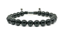 Hand Made Bracelet Onyx Polish stone 8mm | Castello Jewels