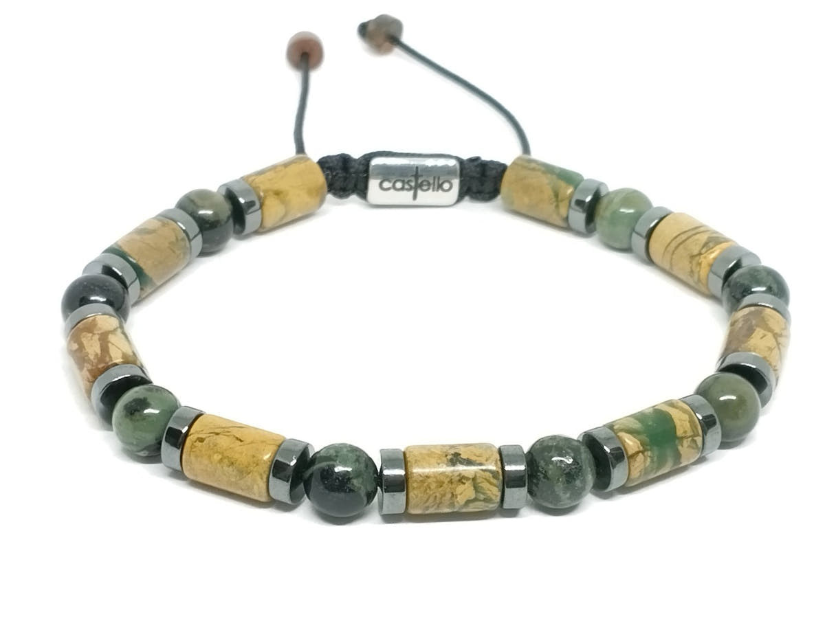 Green Dragon Tube Bracelet, 6mm | Castello Jewels