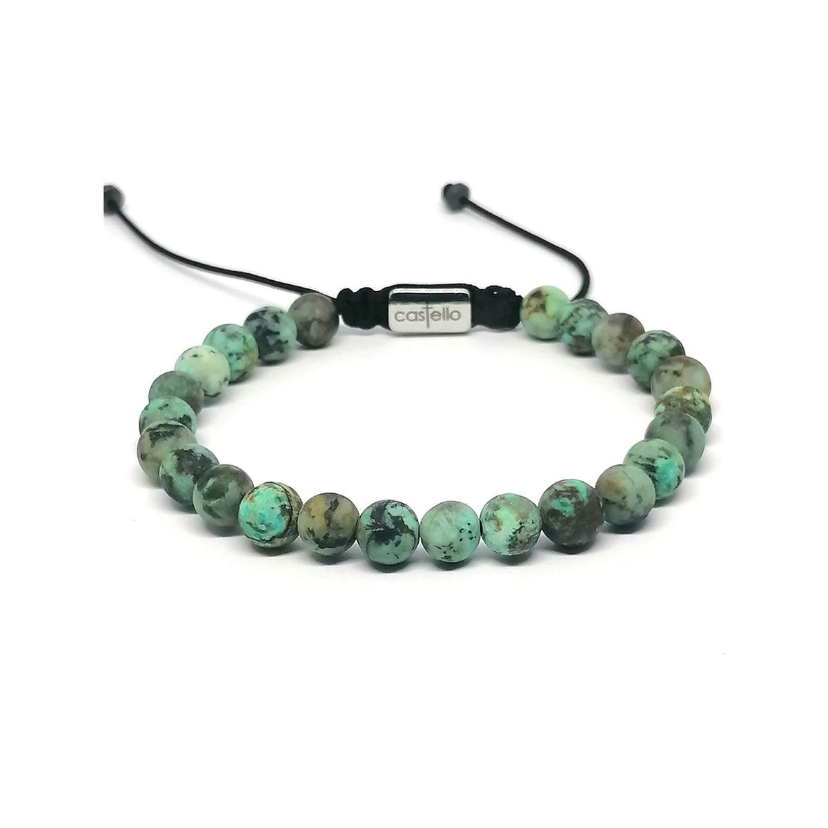 Matte African Turquoise Bracelet, 6mm | Castello Jewels