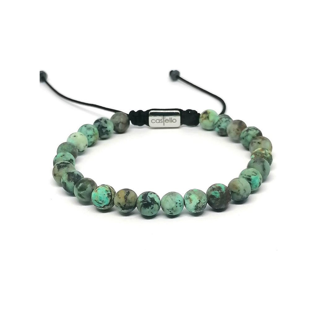 Matte African Turquoise Bracelet, 6mm | Castello Jewels