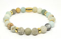 Silver 925, Bracelet Minimal, Amazonite, 8mm stone | Castello Jewels