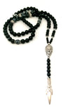 Rosary Skull, Silver 925, Onyx stone | Castello Jewels