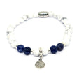 Hand Made Silver 925 Bracelet, Howlite, Sodalite, stone 6mm | Castello Jewels