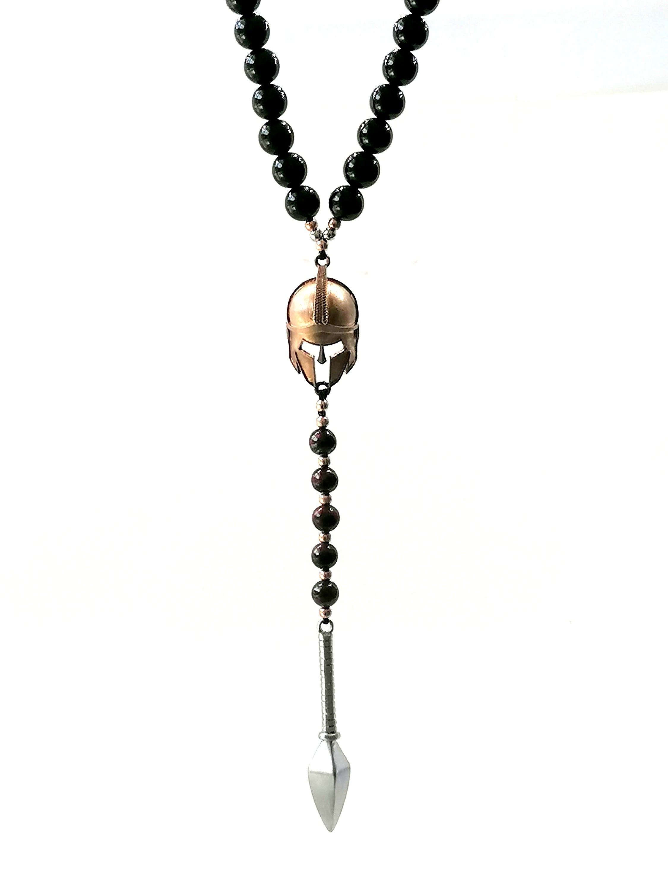 Rosary Sparta Helmut, Silver 925, Onyx stone — view 3 | Castello Jewels