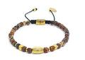 Hand Made Bracelet Silver 925' Gold Plated CHIC Petercite stone 4mm | Castello Jewels