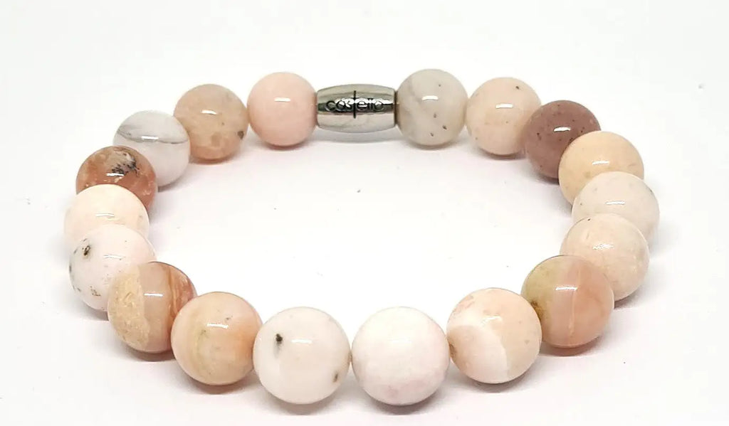 Pink Opal Unisex Bracelet, 10mm | Castello Jewels
