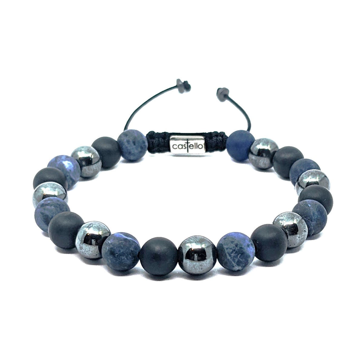 Sodalite, Onyx & Hematite Stacking Bracelet, 8mm | Castello Jewels