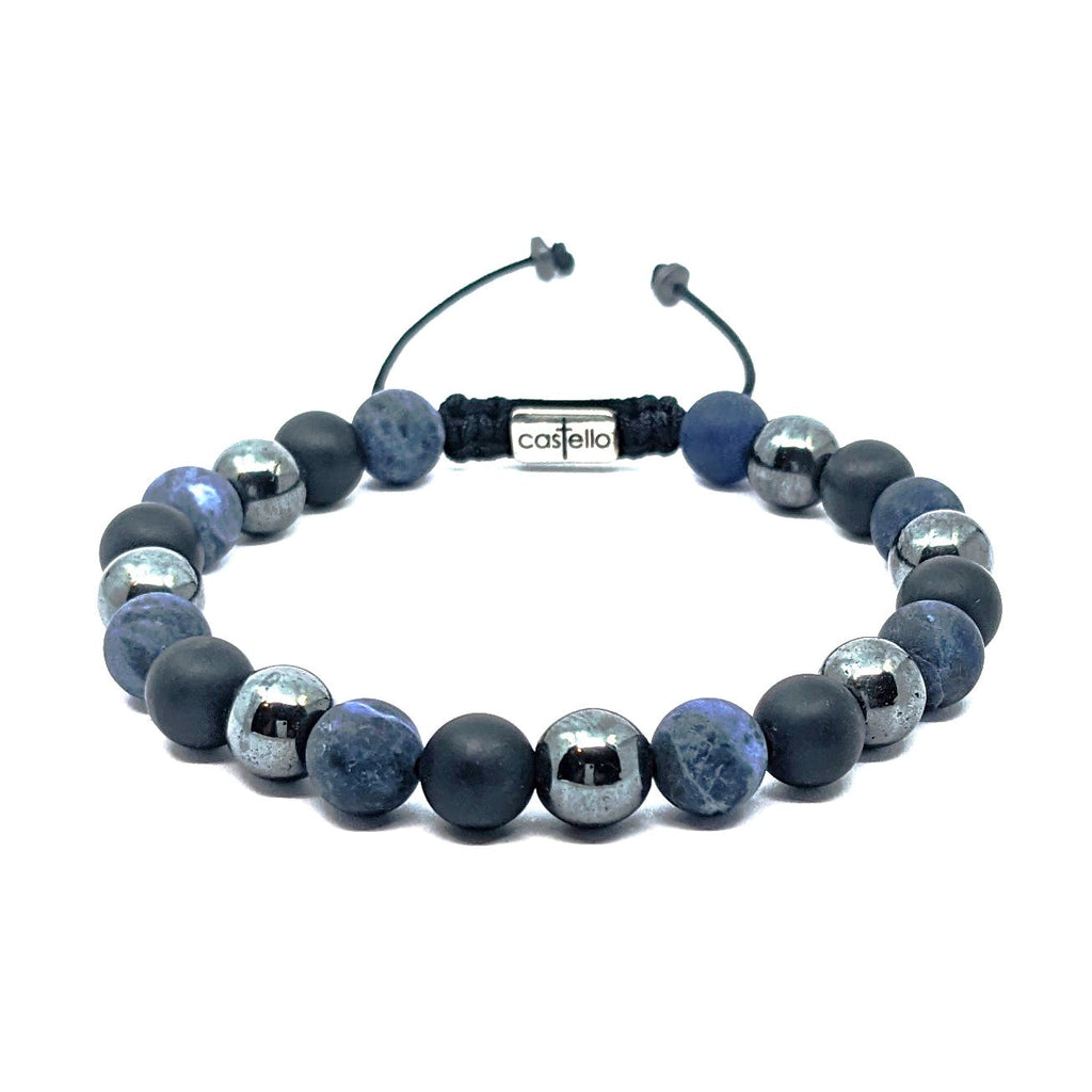 Sodalite, Onyx & Hematite Stacking Bracelet, 8mm | Castello Jewels