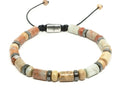 Hand Made Bracelet Natural Sushan Tube Shape Stones 6*8mm | Castello Jewels