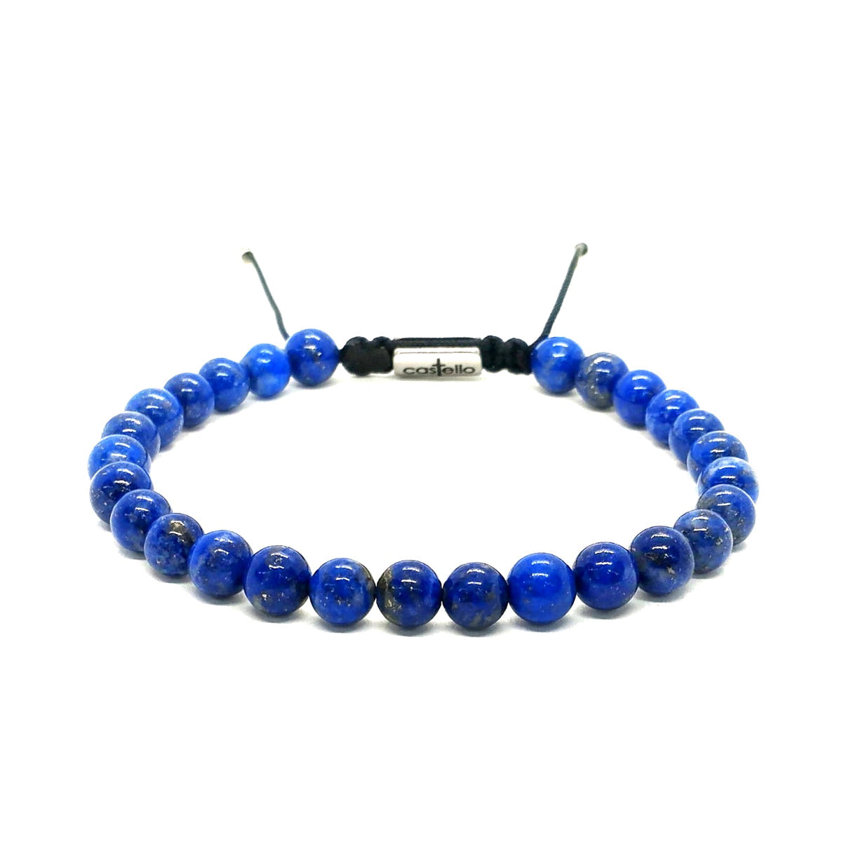 Lapis Lazuli Unisex Bracelet, 6mm | Castello Jewels