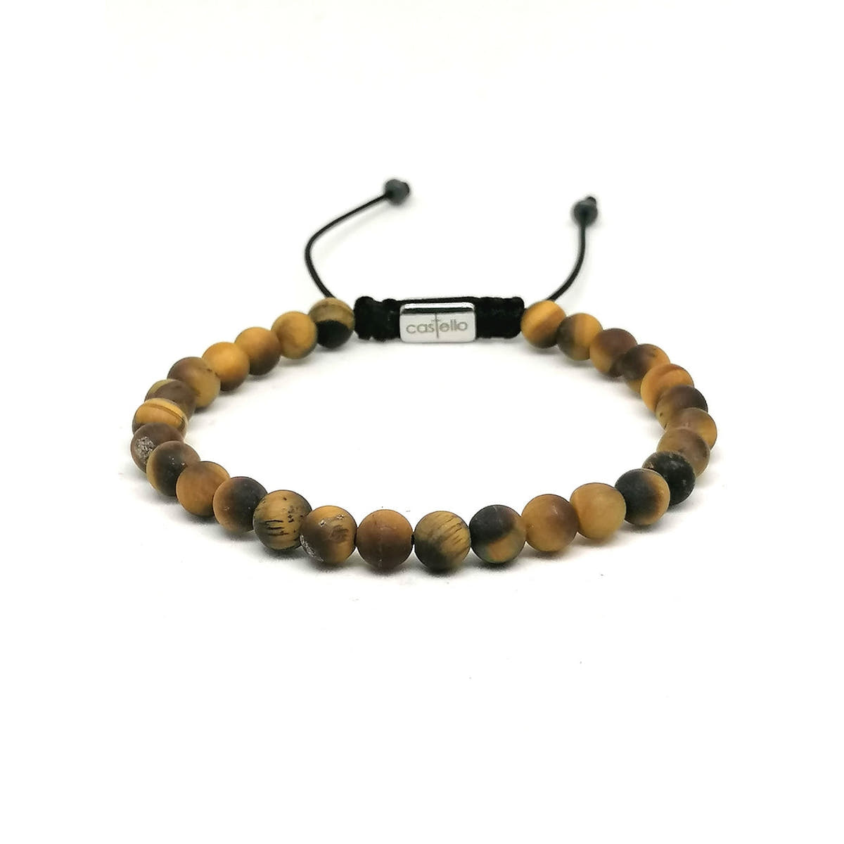 Matte Tiger's Eye Bracelet, view 2, 6mm | Castello Jewels