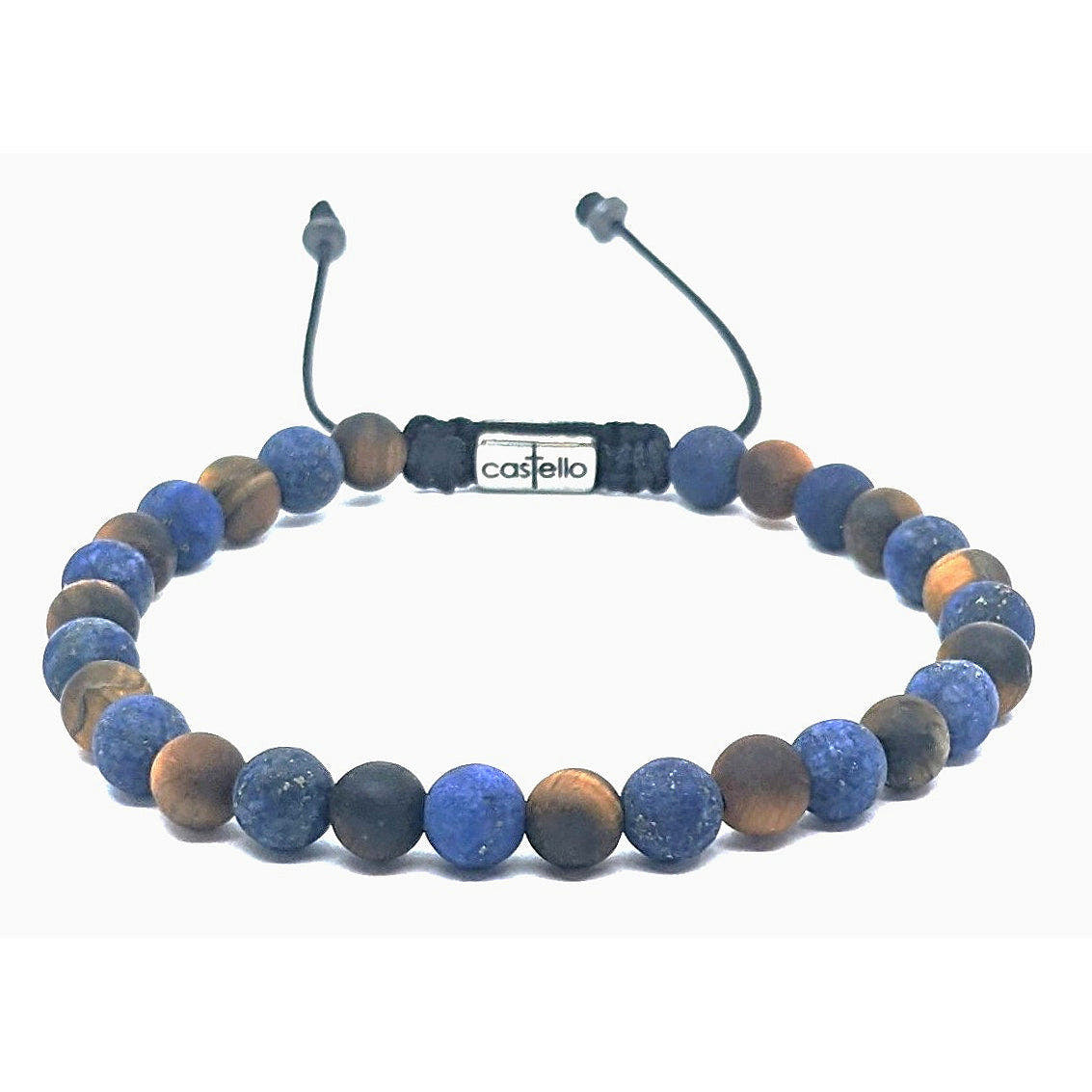 Sodalite & Tiger's Eye Bracelet, Matte, 6mm | Castello Jewels