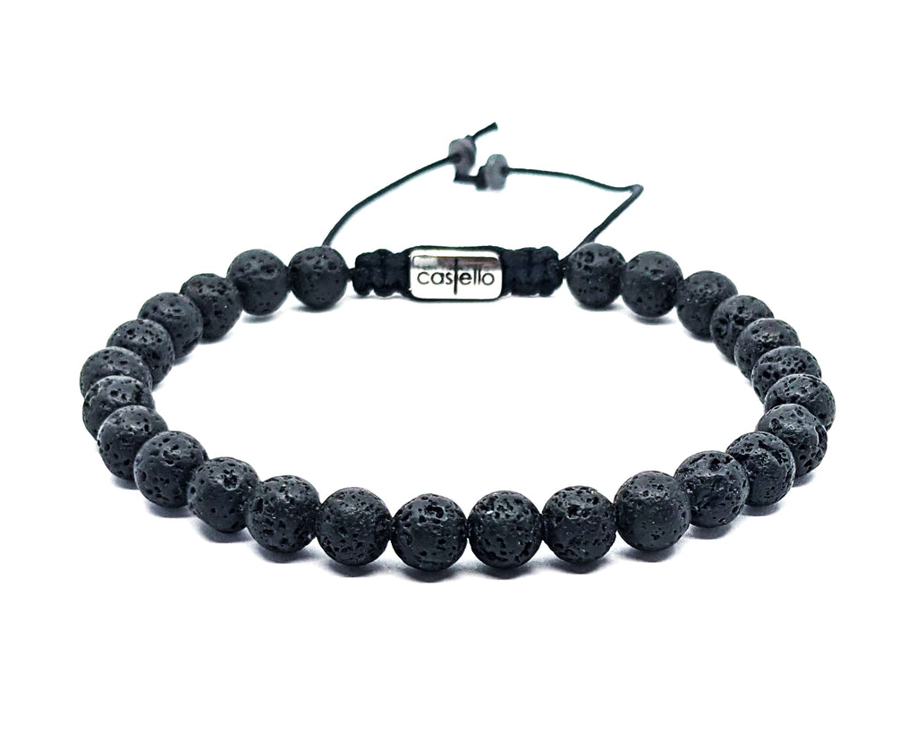 Lava Stone Everyday Bracelet, 6mm | Castello Jewels
