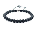 Hand Made Bracelet Lava stone 6mm | Castello Jewels