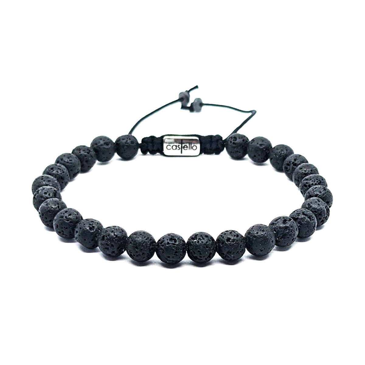 Lava Stone Everyday Bracelet, 6mm | Castello Jewels